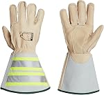 Superior Glove Endura Lineman Leather Gloves with 6-Inch Hi Vis Reflective Gauntlet Cuffs – 365DLX6 X-Large (Pack of 1 Pair)
