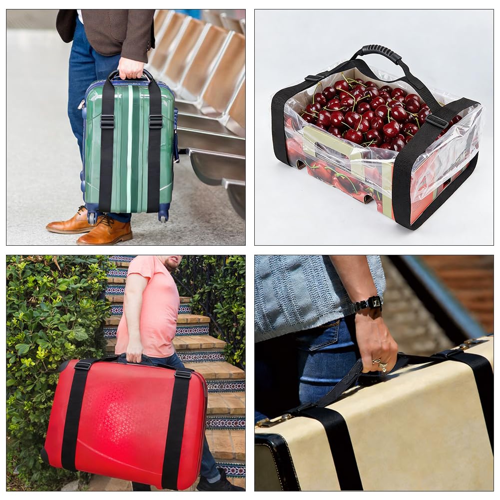 SUPERFINDINGS Set di 2 cinghie di trasporto per scatole con manico 1,13 1,84 m/44,5 72,4" regolabili, stile ad H, cinghie di trasporto in nylon, per contenitori di trasloco, per elettrodomestici