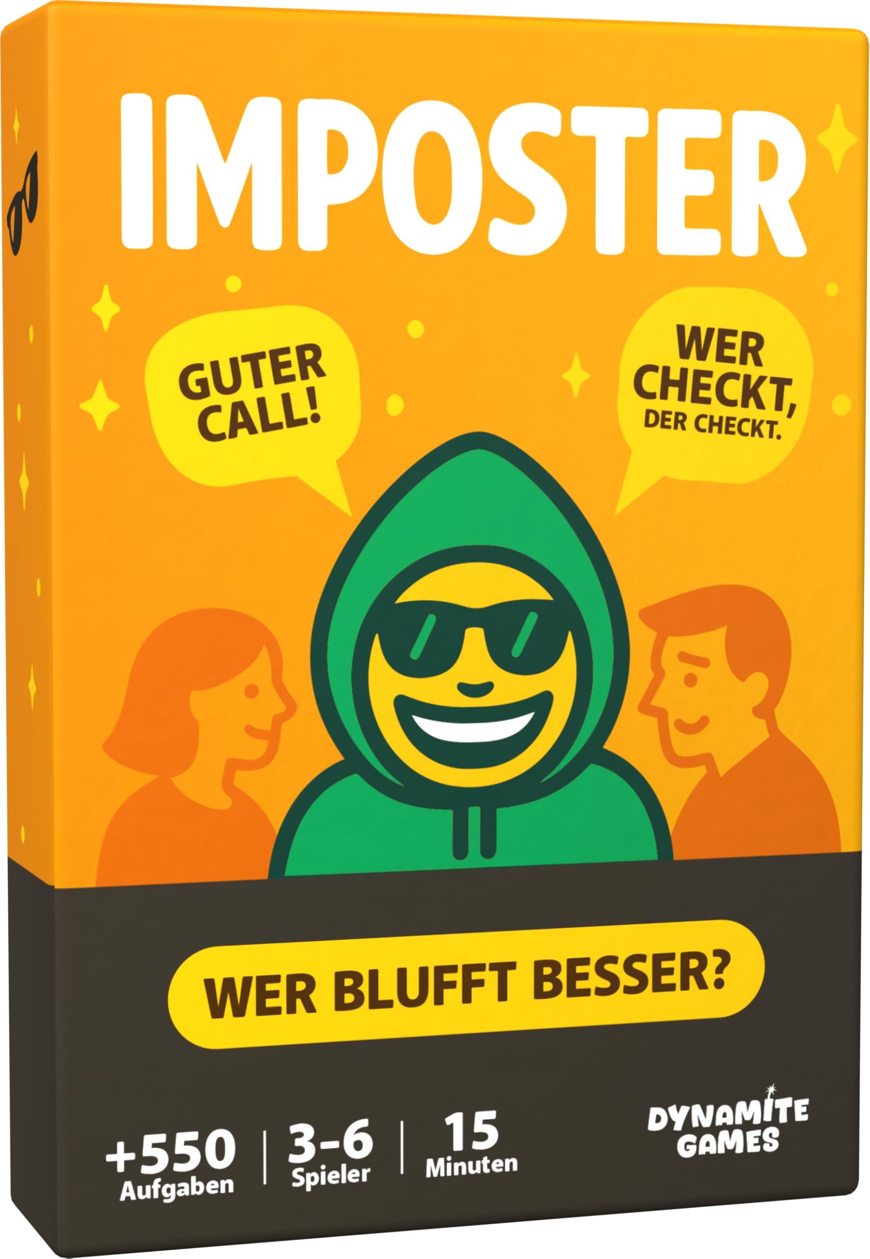 Imposter – Wer ist der Hochstapler? | +550 Aufgaben | das virale Partyspiel | Bluffen, Raten & Lachen für Spielabende & Partys | Lustiges Kartenspiel für Freunde & Familie ab 12 Jahren