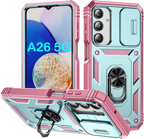 Miniatura 123 de PASNEW Funda para cámara Samsung Galaxy A15 5G, soporte metálico de grado militar, resistente a prueba de golpes, carcasa rígida para Samsung A15