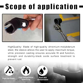 Offset Oxygen Sensor Socket,7/8-Inch (22mm) with 3/8-Inch Drive, Wire Gate Accesses Sensor from Side, Preventing Damage to Wires, Universal for Most Models of Cars