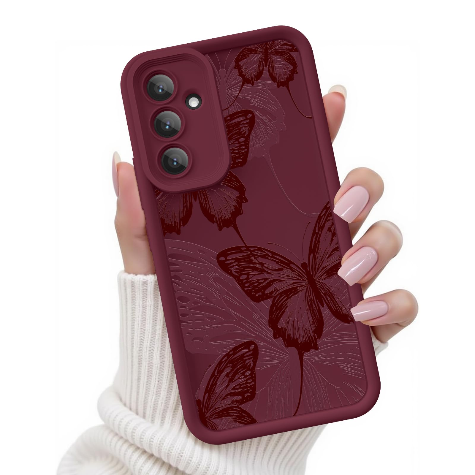 Case for Samsung Galaxy S23 FE 5G, Silicone Shockproof Cover Women