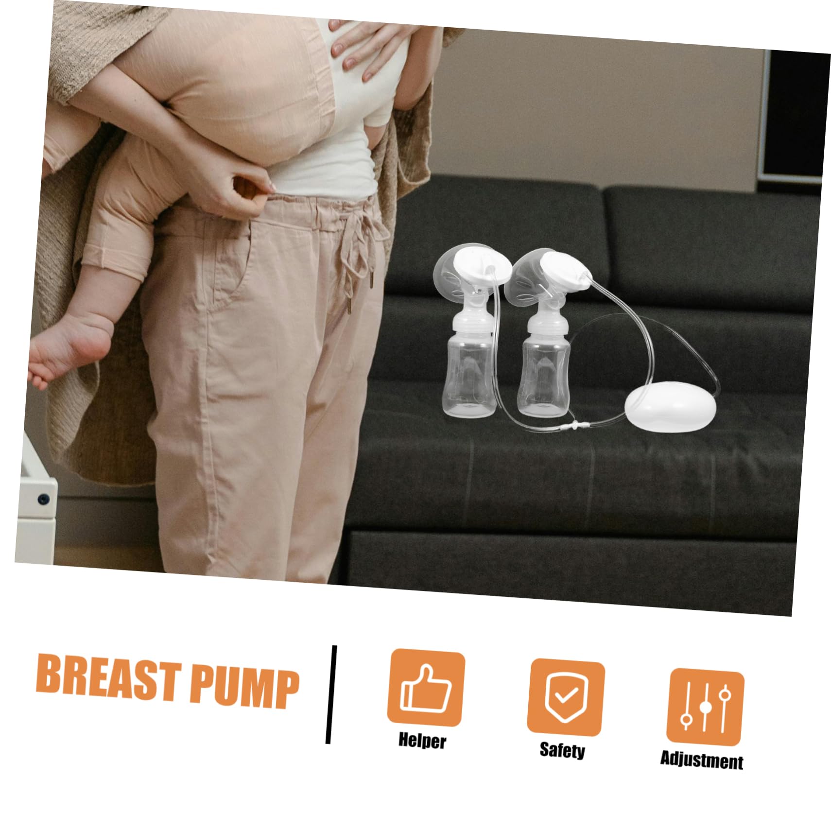 Toddmomy Extractor De Leche Eléctrico Sacaleches Doble Blanco Ventosa Para Uso Casa o Viajes De Leche Materna Automático Masaje
