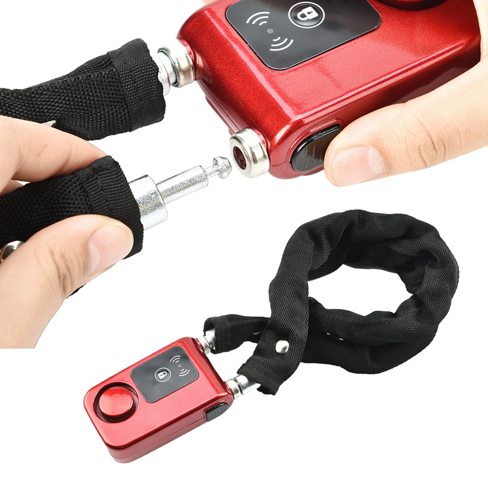 Inteligentny Zamek Łańcuchowy Alarm 115dB Anti Theft for