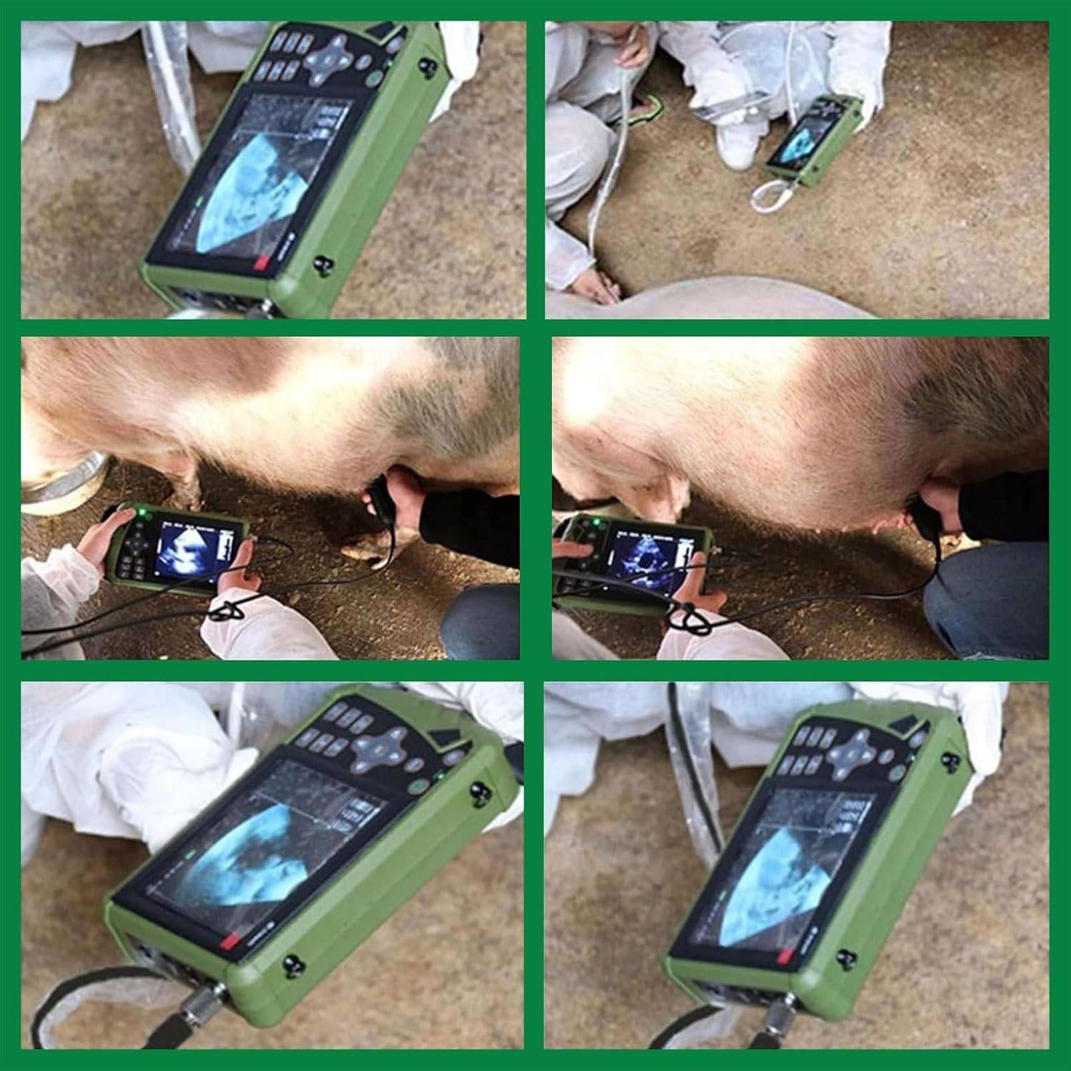 Ecografo veterinario, scanner portatile B-Ultrasound per animali, diagnostica veterinaria della gravidanza, scanner portatile B-Ultrasound per veterinari/veterinari/animali con sonda impermeabile