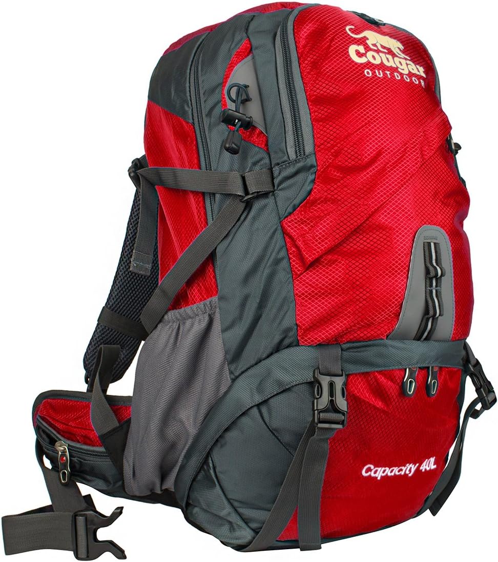 STORMPAK Outdoor Hiking Backpack For Men & Women, Lightweight Rucksack With Tensioned Mesh Backpanel, Sleeping Bag Compartment & Free Rain Cover, Best For Camping, Trekking and Travel - 40L