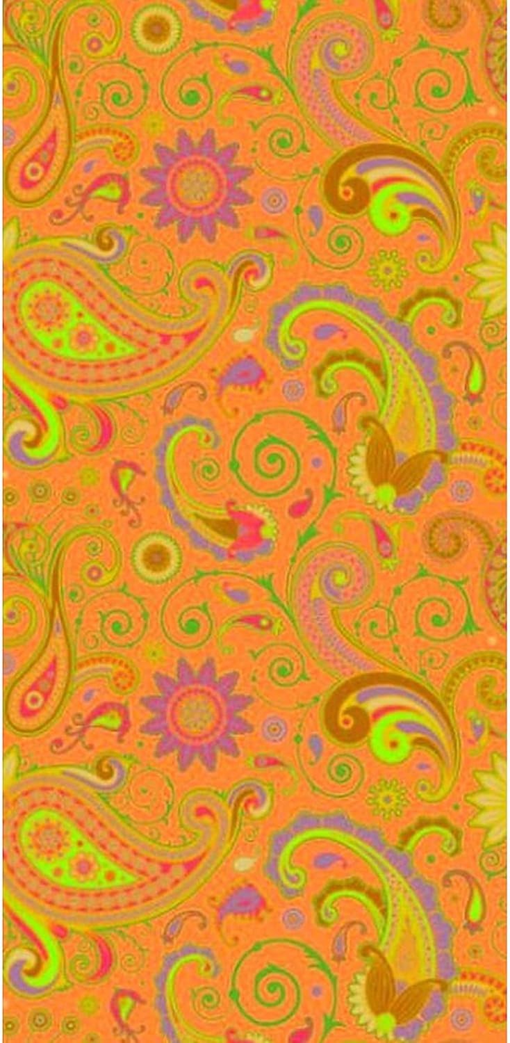 CafePress Orange Paisley 30"x60" Absorbent Cotton Back, Soft Beach, Pool Towel