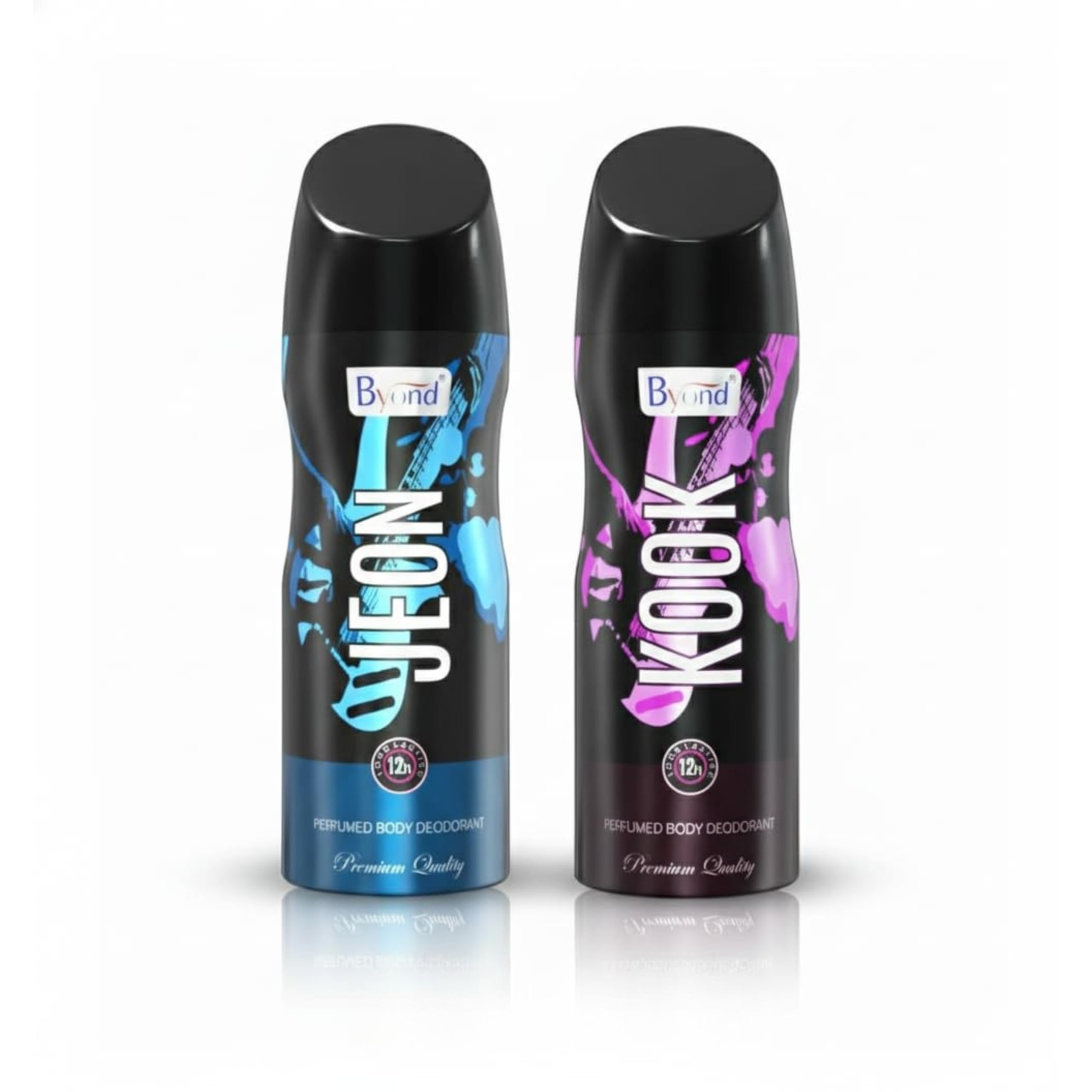Byond Jeon No Gas Deodorant Unisex Perfume Spray, Long Lasting 12 Hour Freshness Deo for Men & Women, Pack of 2 Jeon & Kook Fragrance, 150ml Each