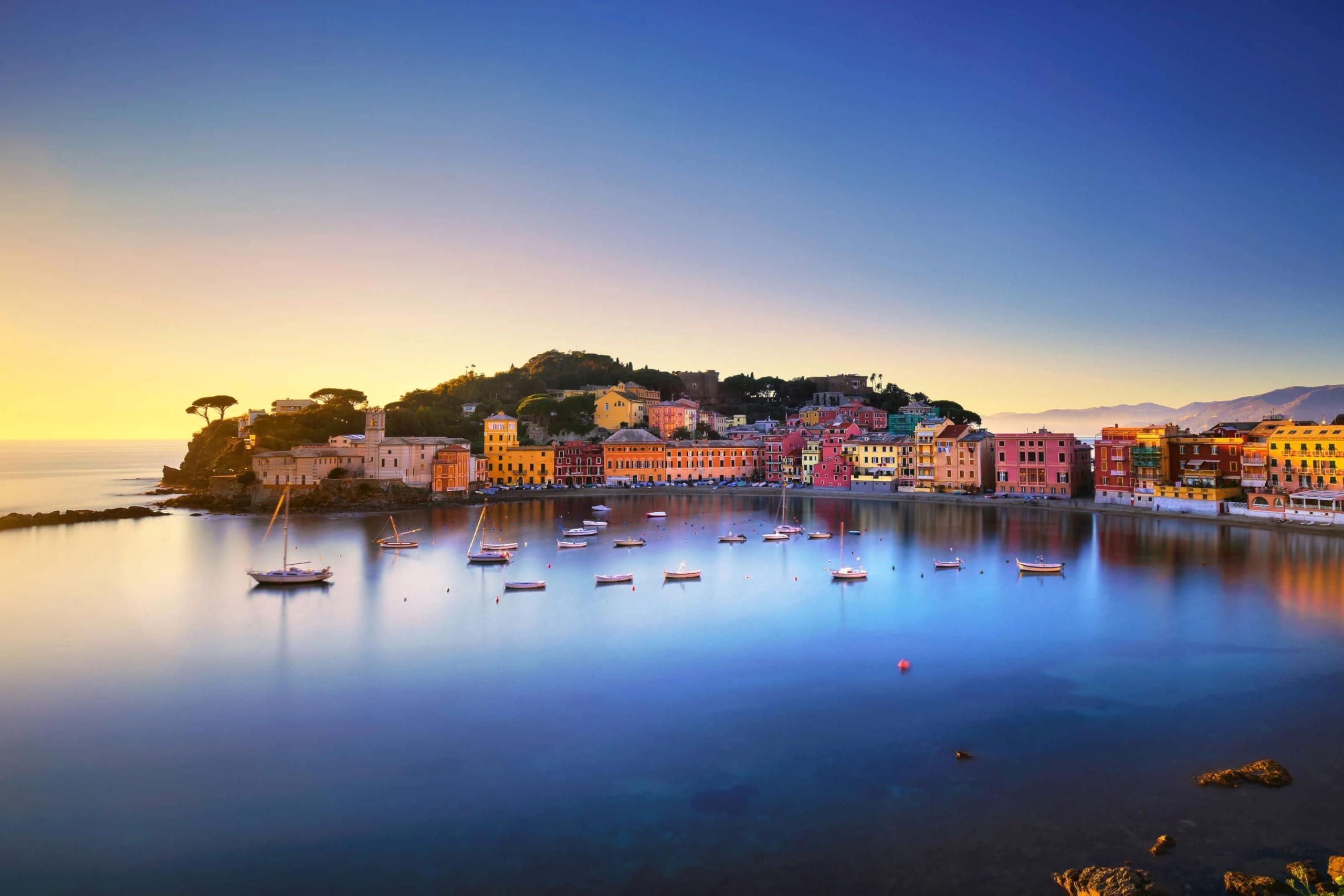 1000 pezzi Puzzle Arte Baia del Silenzio a Sestri Levante, Regione Liguria, Italia, Paesaggio Della Baia 75 x 50 cm