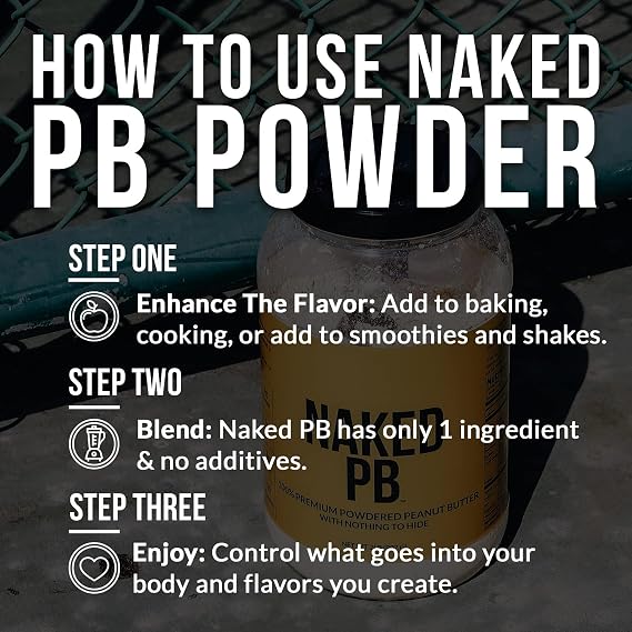 2 LB Powdered Peanut Butter from US Farms Bulk, Only 1 Ingredient - Roasted Peanuts, Vegan, No Additives, Preservative Free, No Salt, No Sugar - 76 Servings - NAKED PB