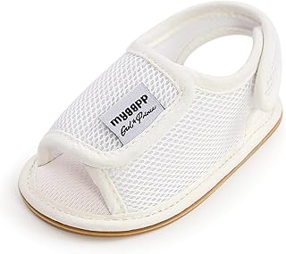Sapatilha para bebês meninos antiderrapante sola macia sandálias de borracha meninas sapatos de caminhada sapatos de bebê criança menina chinelos (branco, 12-12 meses)