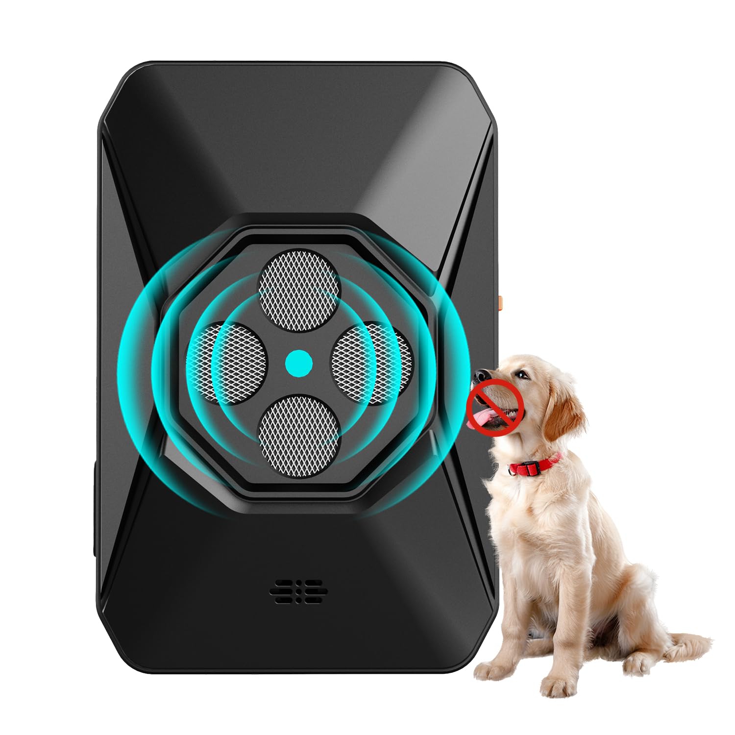 WUGEIN Antibell für Hunde,Ultraschall Anti Bell Gerät mit 3 Einstellbare Frequenz Automatisches Anti Bellen Gerät,Audio & Ultraschall Wiederaufladbares Antibell für Kleine Mittel Große Hunde