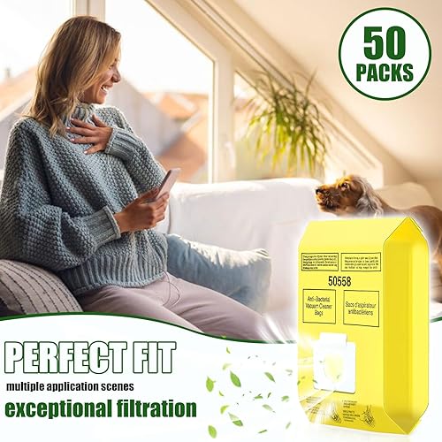 Miniatura 7 de Paquete de 50 bolsas para aspiradora Kenmore tipo CQ 5055 50555 50557 50558 y Panasonic tipo C-5 C-18, serie 200, serie 400, serie 600, serie 700,
