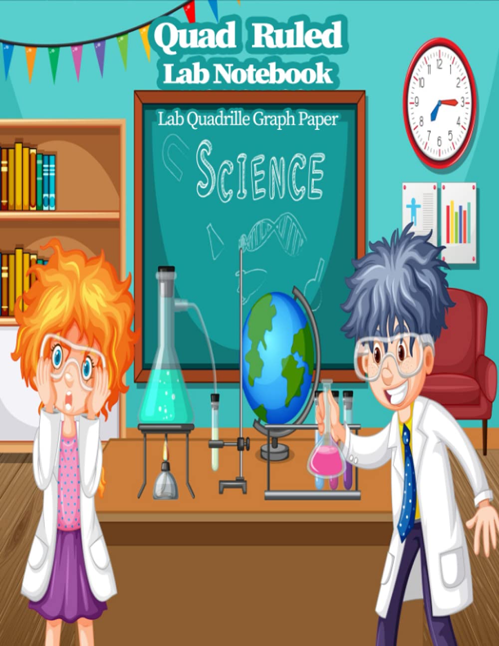 Quad Ruled Lab Notebook: Lab Notebook Biology Laboratory Notebook, Lab Quadrille Graph Paper With Table Of Contents, 8.5 x 11-inch Notebook With 120 ... For Graduate Student, And Researchers