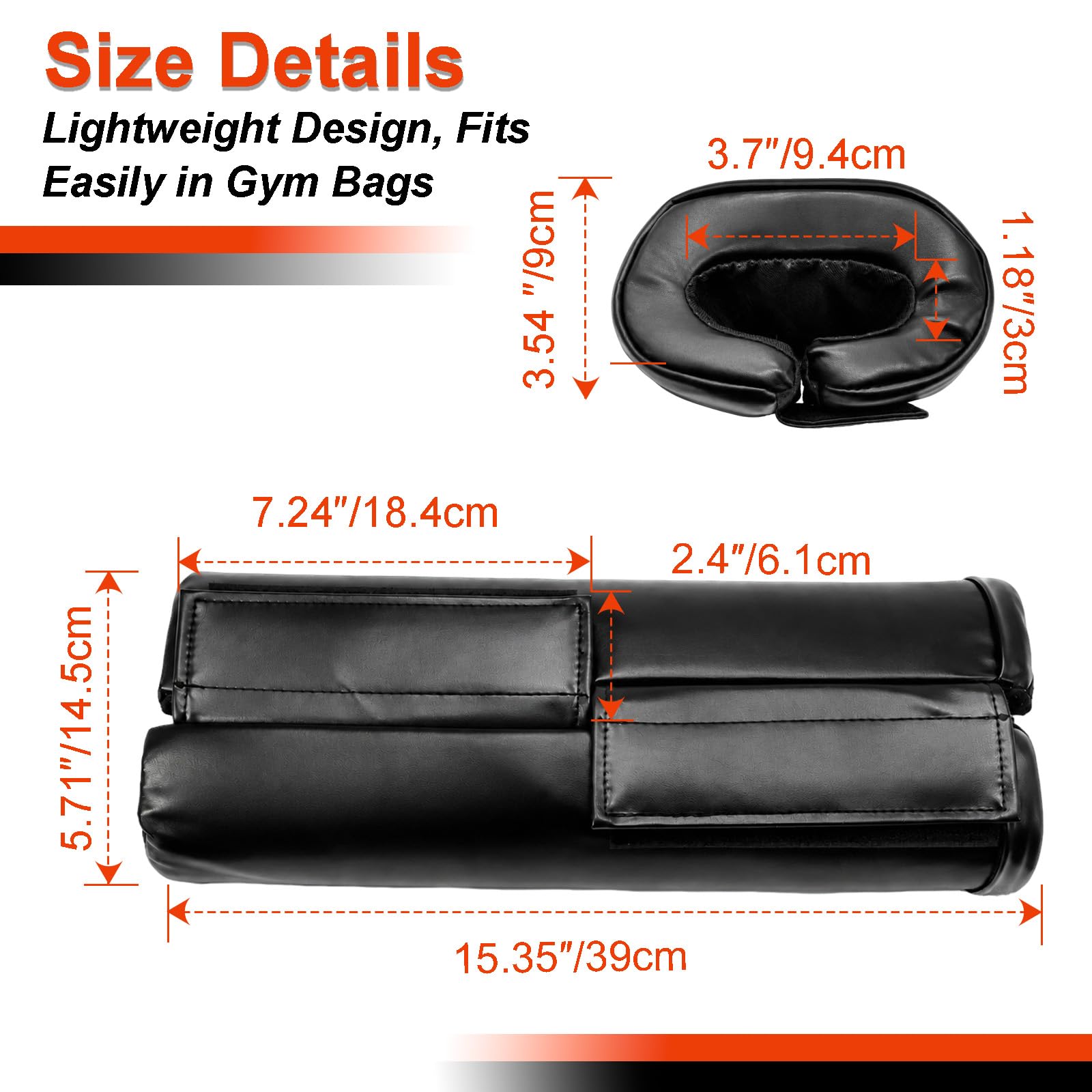 Hip-Thrust Machine - Almohadilla para cinturón de 3 cm de espuma doble para