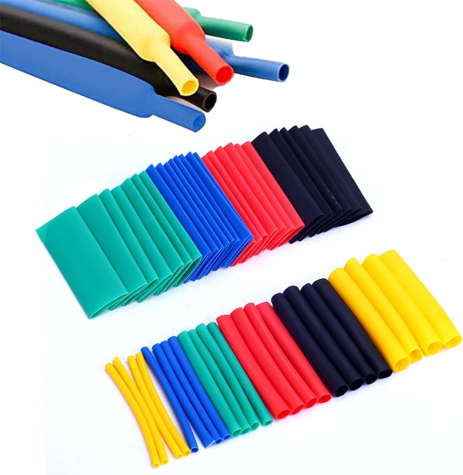 530 Pieces Heat Shrink Tubing, Electric Insulation Heat Shrink Wrap Cable Sleeve Heat Shrink Sleeving, Electric Insulation Protection Kit Heat Shrink Wrap Tube Sleeving Protection Kit for Repairs.