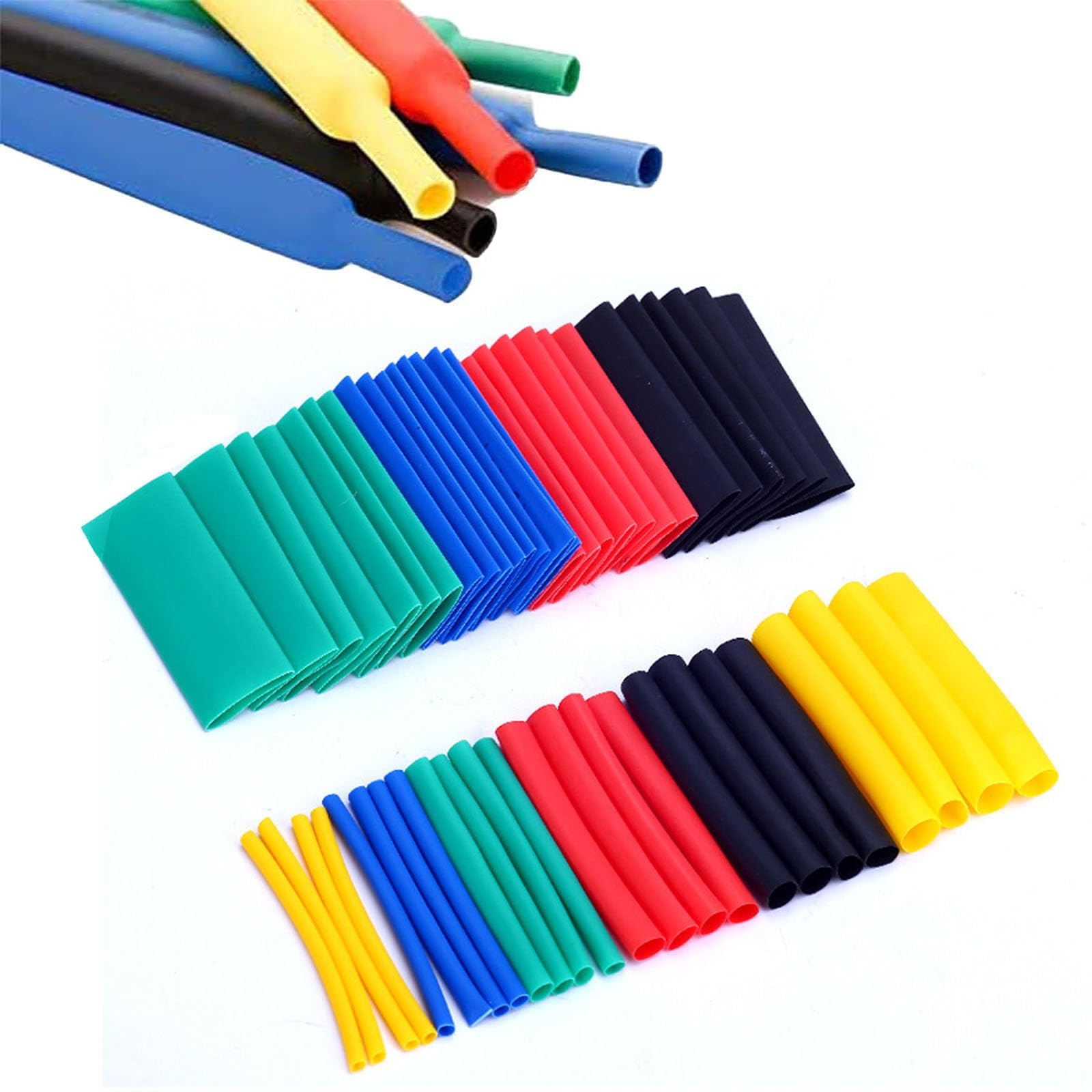 530 Pieces Heat Shrink Tubing, Electric Insulation Heat Shrink Wrap Cable Sleeve Heat Shrink Sleeving, Electric Insulation Protection Kit Heat Shrink Wrap Tube Sleeving Protection Kit for Repairs.