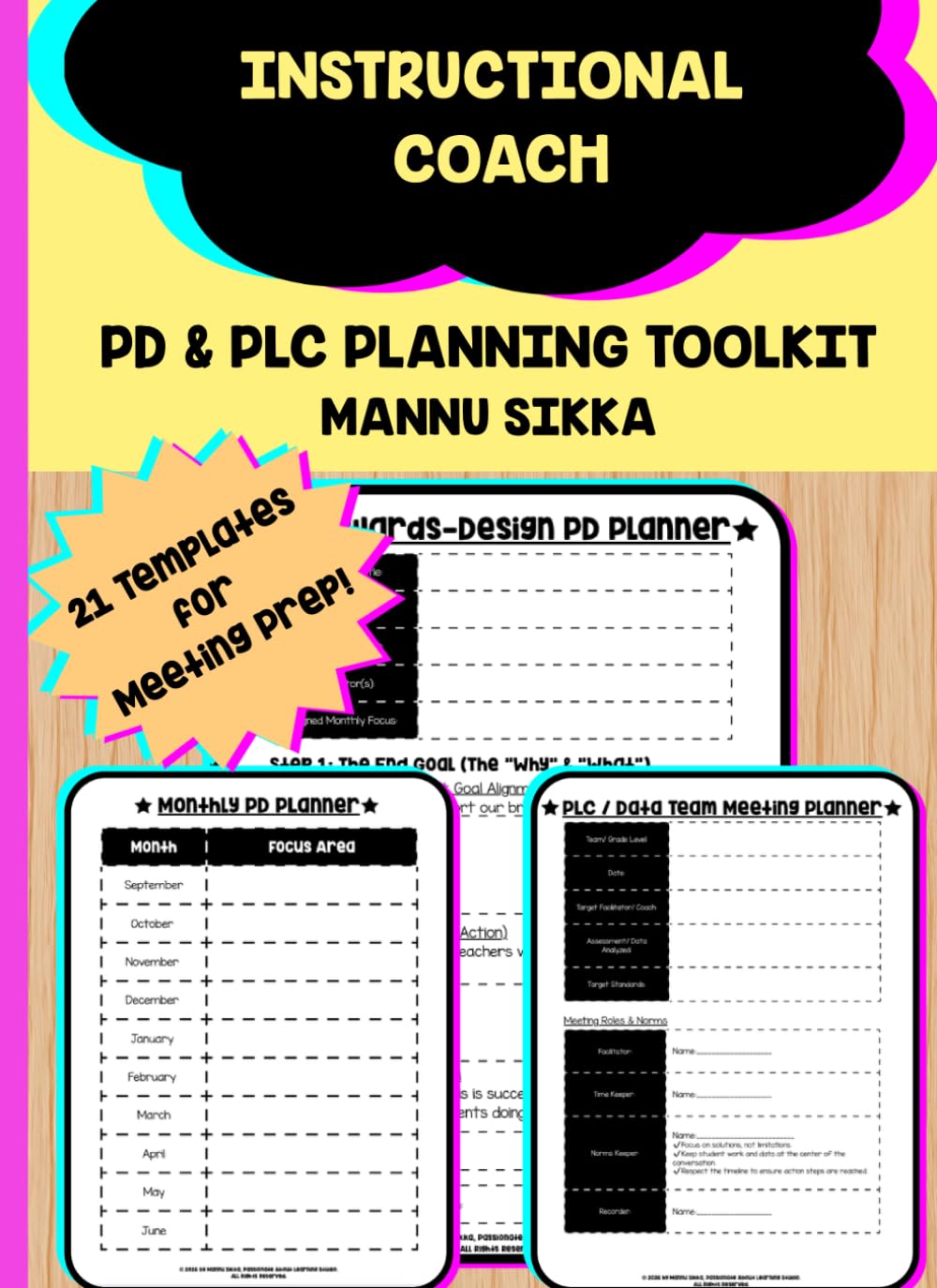 The Instructional Coach's PD & PLC Planning Toolkit: A K-12 Leadership Guide & Workbook for Professional Development & PLC Teams