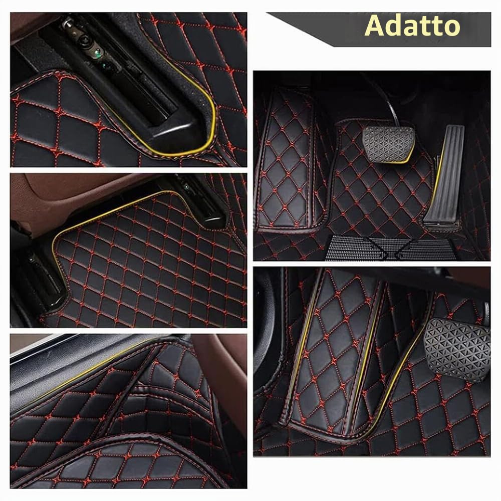 Auto Tappetini per Ford Ranger T9 Raptor Wildtrak XLT Fussmatten 2023 2024, Antiscivolo Impermeabile Tappetino in Tutto Tempo Tappeti Protezione Set Completo Interni Accessori,F