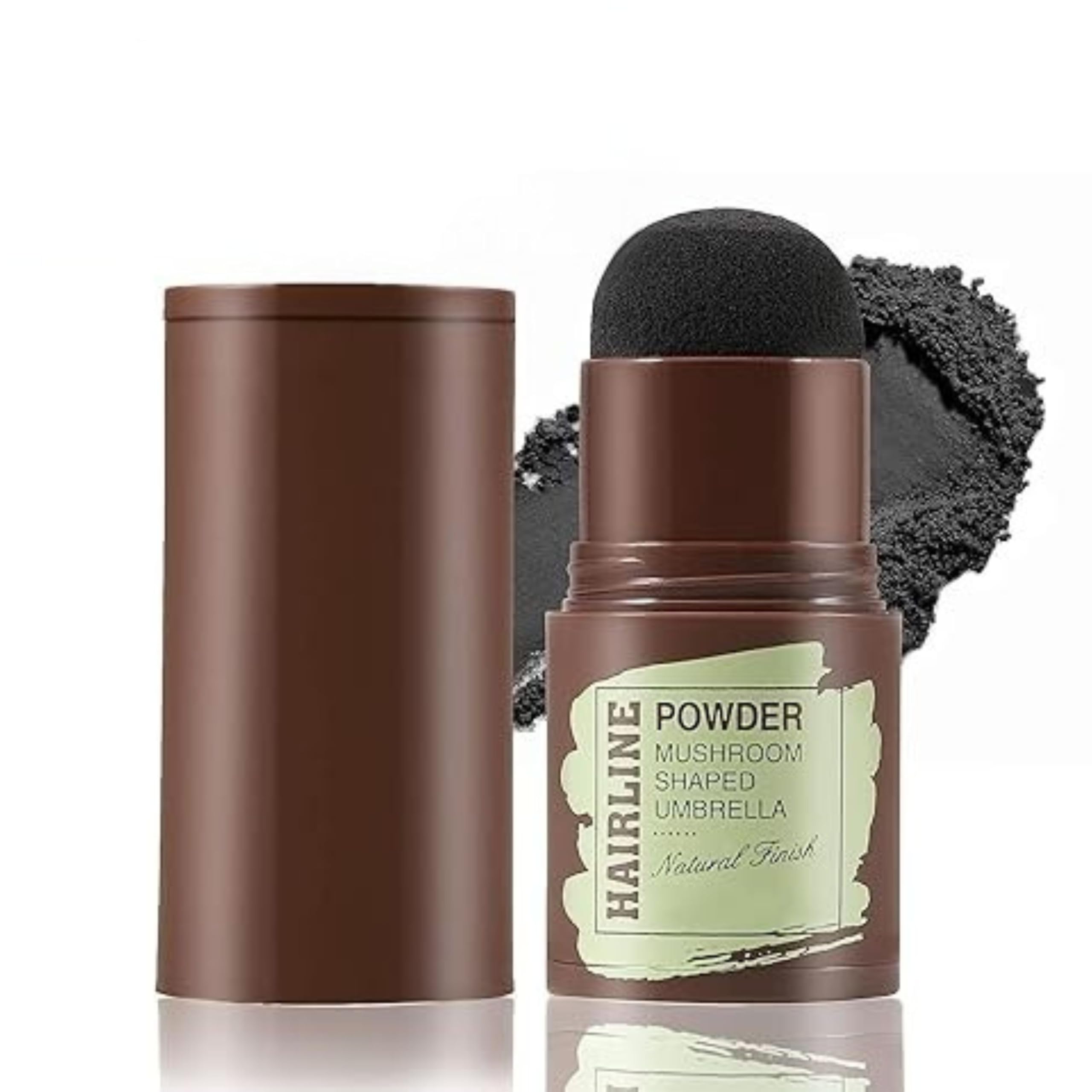 FIGMENT Natural Hairline Powder, Hair Shading Sponge Pen with Hairline Shadow Powder Stick and 1 Pairs Of Eyebrow Stamp, Quick Hair Root Touch-Up, Helps Cover Grey Roots & Bald Spots Instantly (Black)-picture-10