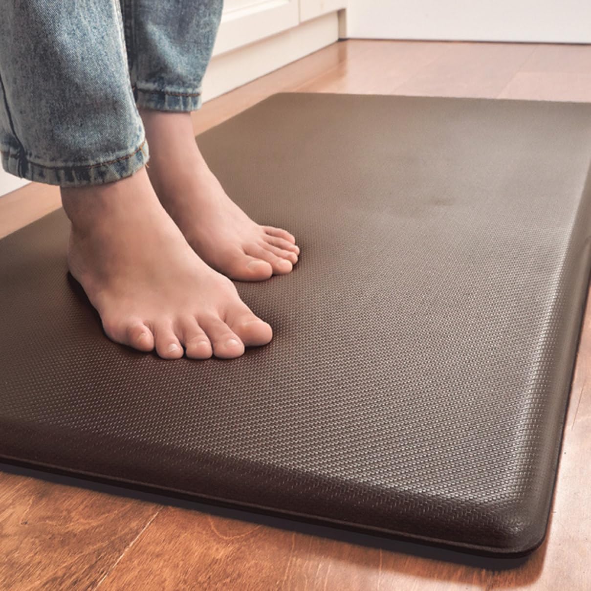 [ZS2L7] キッチンマット 台所マット 50*180cm 玄関マット 滑り止め付き 洗濯不要 PVCマット 拭ける 床暖房対応