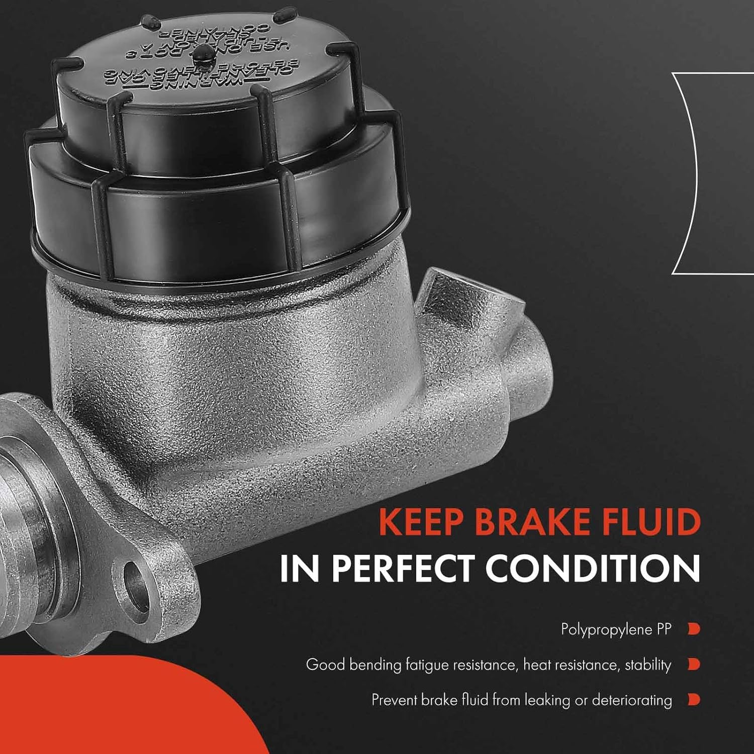 A-Premium Brake Master Cylinder with Reservoir and Cap Compatible with Ford, Mercury and Edsel Vehicles- Mustang, Thunderbird, Victoria, Custom, Monterey, Villager -Replace# C0AZ2140B - 1 inch Bore