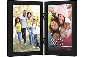 Americanflat Hinged 8x10 Picture Frame, Black