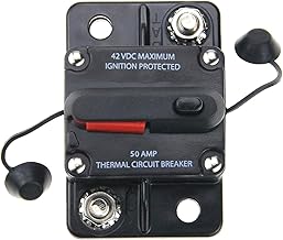 ZOOKOTO 50 Amp Car Automotive Marine Boat Audio Circuit Breaker with Manual Reset, 12V- 42VDC, Waterproof (50A)