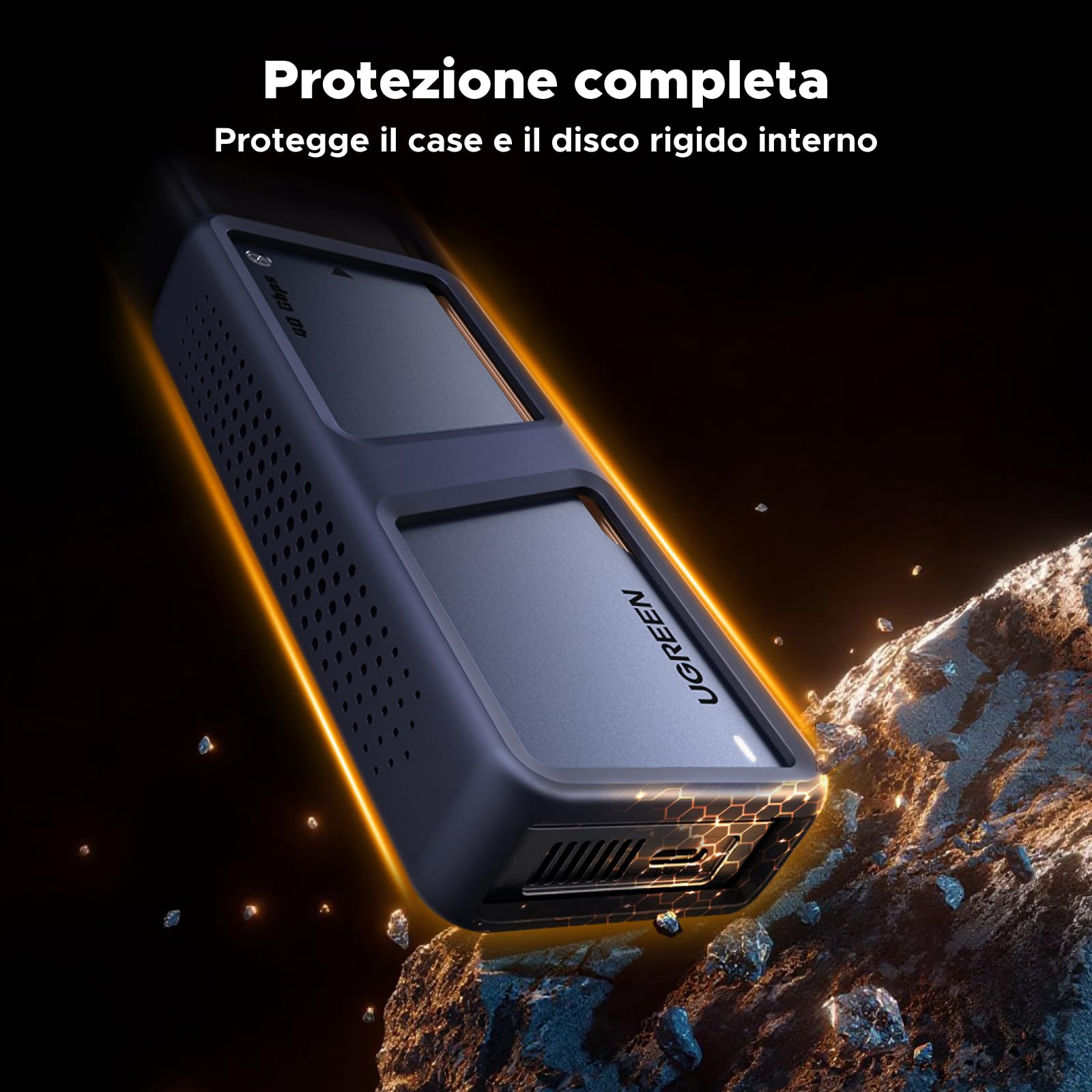 UGREEN Case Esterno SSD NVMe M2 da 40Gbps con Chip JHL7440 | Enclosure in Alluminio per SSD M.2 2280 USB 4 Compatibile con Thunderbolt 4/ 3