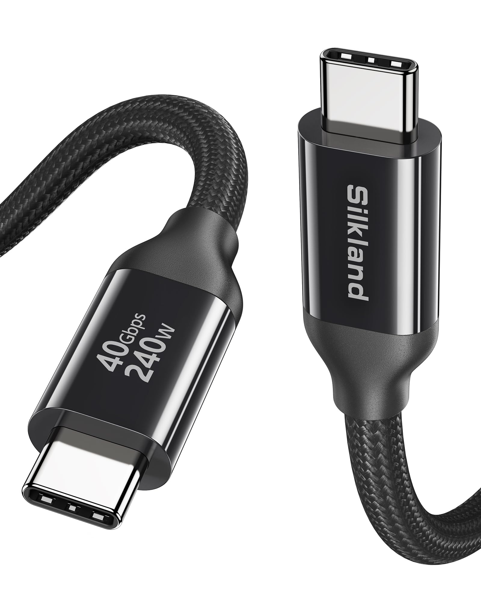Silkland USB4 mit Thunderbolt 4 Kabel, 40Gbps USBC Datenkabel, 4K@144Hz USBC Video, 240W PD3.1 USBC mit Thunderbolt 5