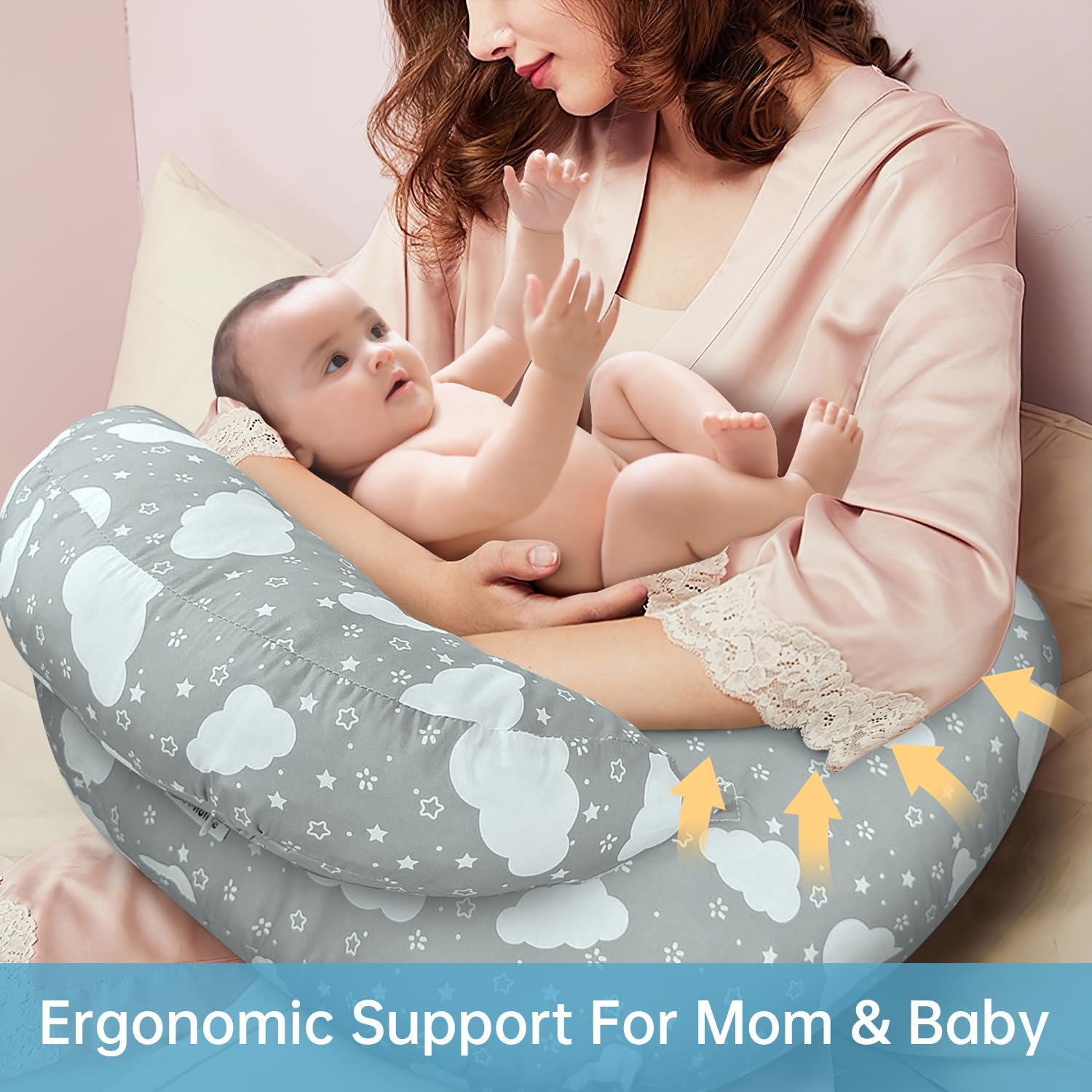 Diaper Genie Refill Boppy Nursing Pillow Original Support, Green