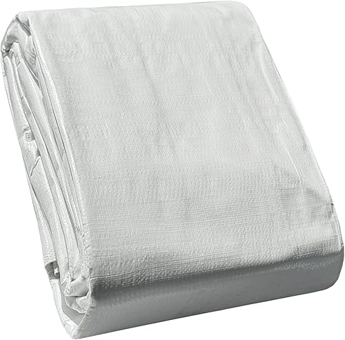 Miniatura 7 de STARPYNG - Cubierta de lona de polietileno blanco resistente de 0.394 in - Gruesa impermeable, resistente a los rayos UV, duradera, resistente a la