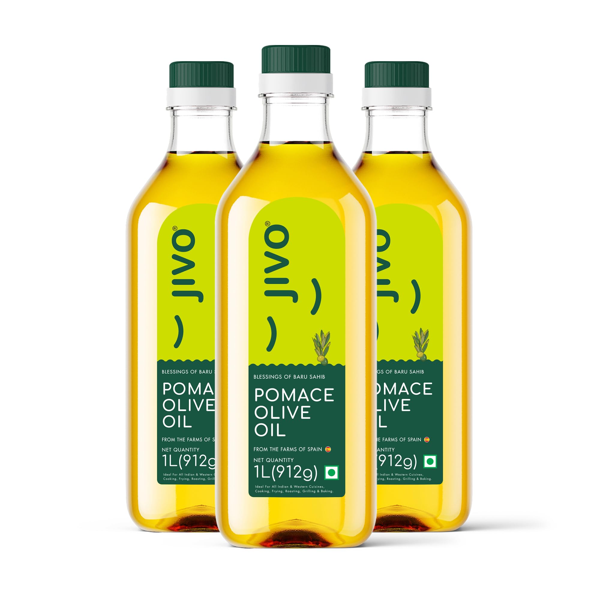 Jivo Pomace Edible Olive Oil Cooking Daily Use | Rich in MUFA | Low in Saturated Fat|| Recommendable for Roasting, Frying, Baking All type of Cuisines (Pack of 3) PET Bottles (B0917B9DCL) Amazon Price History, Amazon Price Tracker