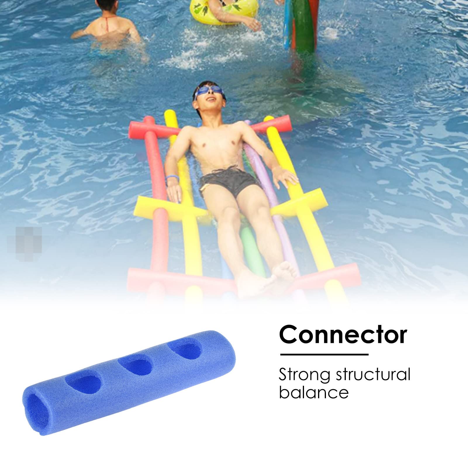 10 Connecteurs Pour Nouilles De Piscine - En Mousse, 3 Ou 4 Voies - Pour Assembler Flotteurs Et Créer Des Structures Ludiques