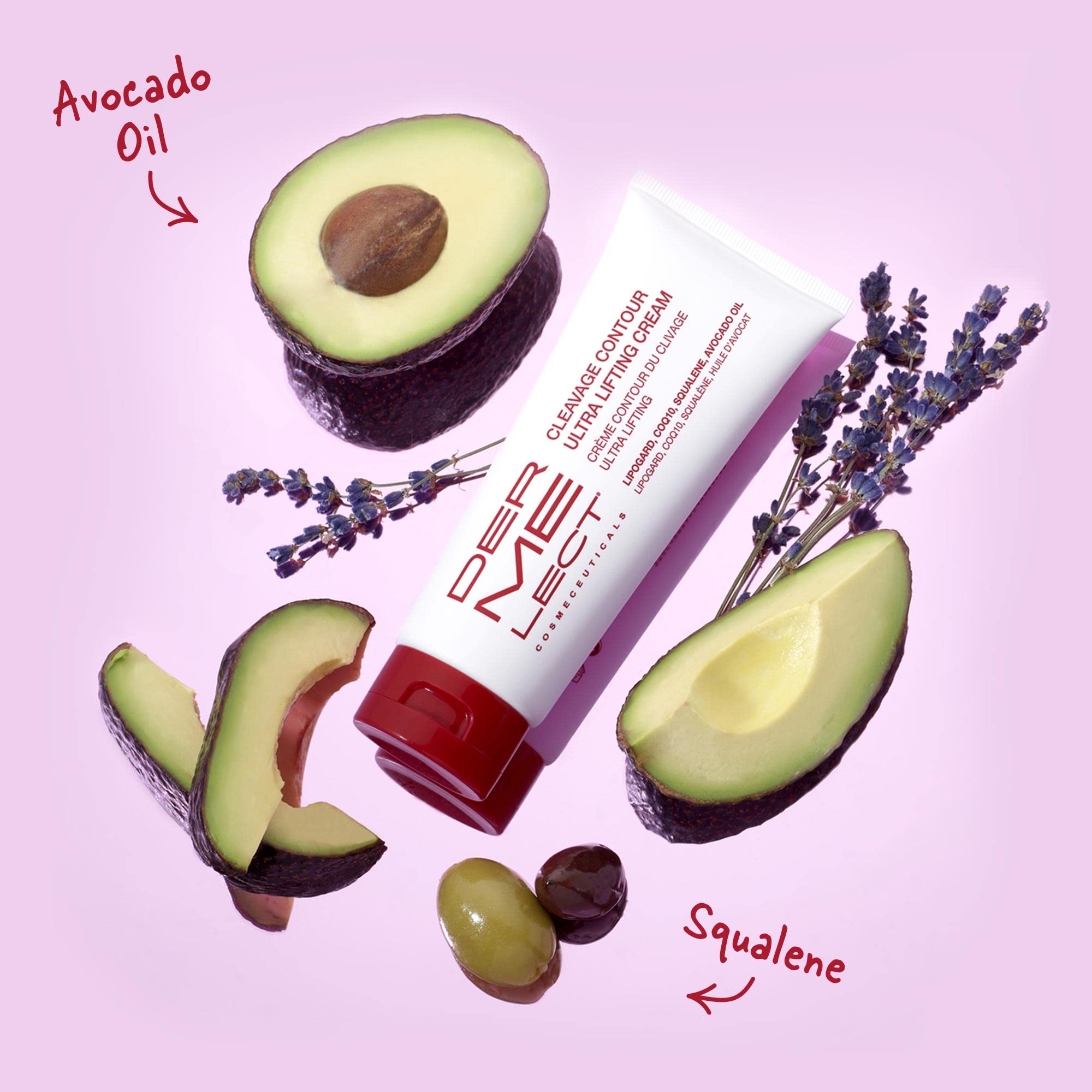Dermelect Cleavage Contour Ultra Lifting Cream for Décolleté Anti Aging Cream with Squalene Jojoba Avocado Oil CoQ10 Hydrating Smoothing for Wrinkles Crepey Skin Sagging Bust Loss of Elasticity 4 oz