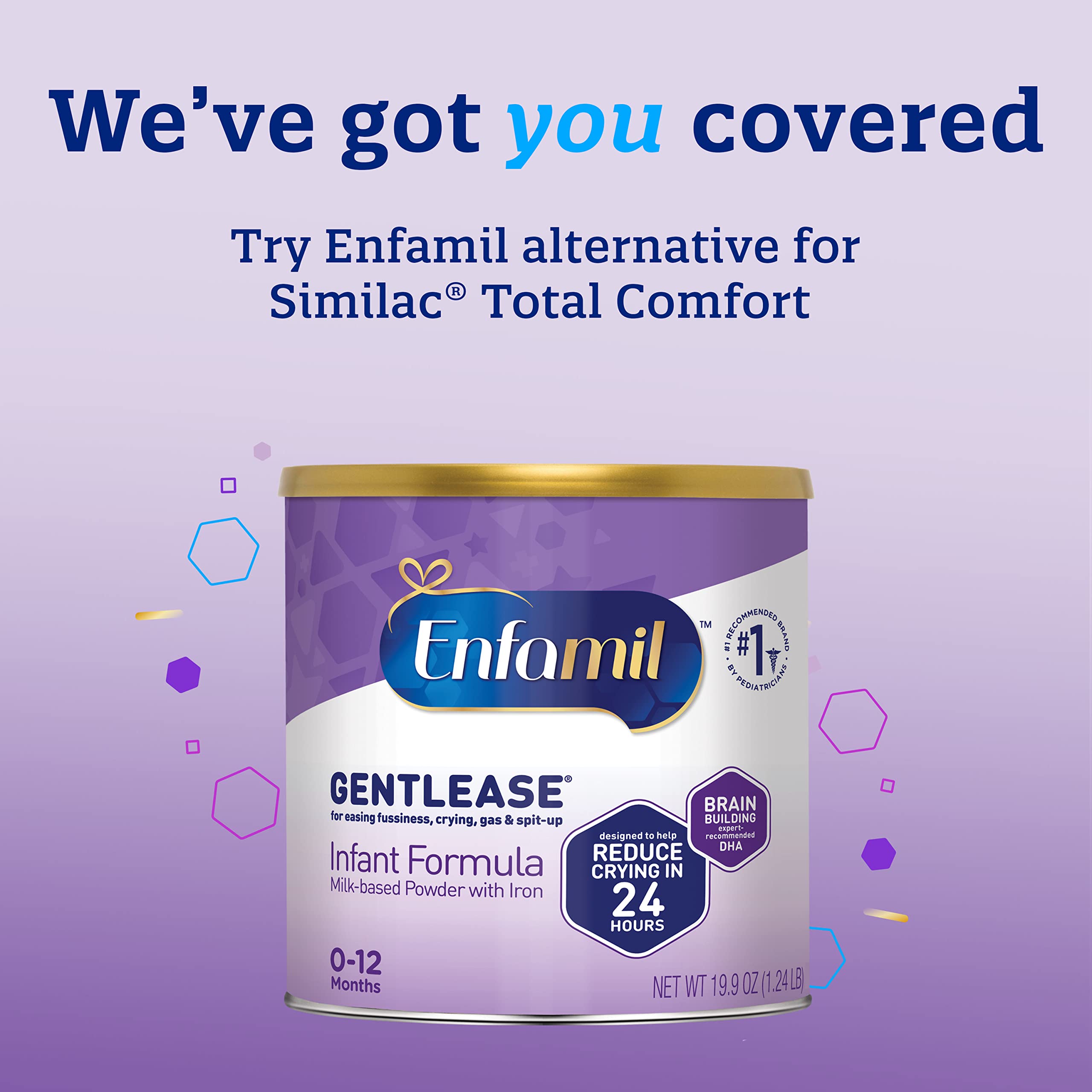 Enfamil Gentlease Baby Formula, Reduces Fussiness, Crying, Gas and Spitup in 24 hours, DHA