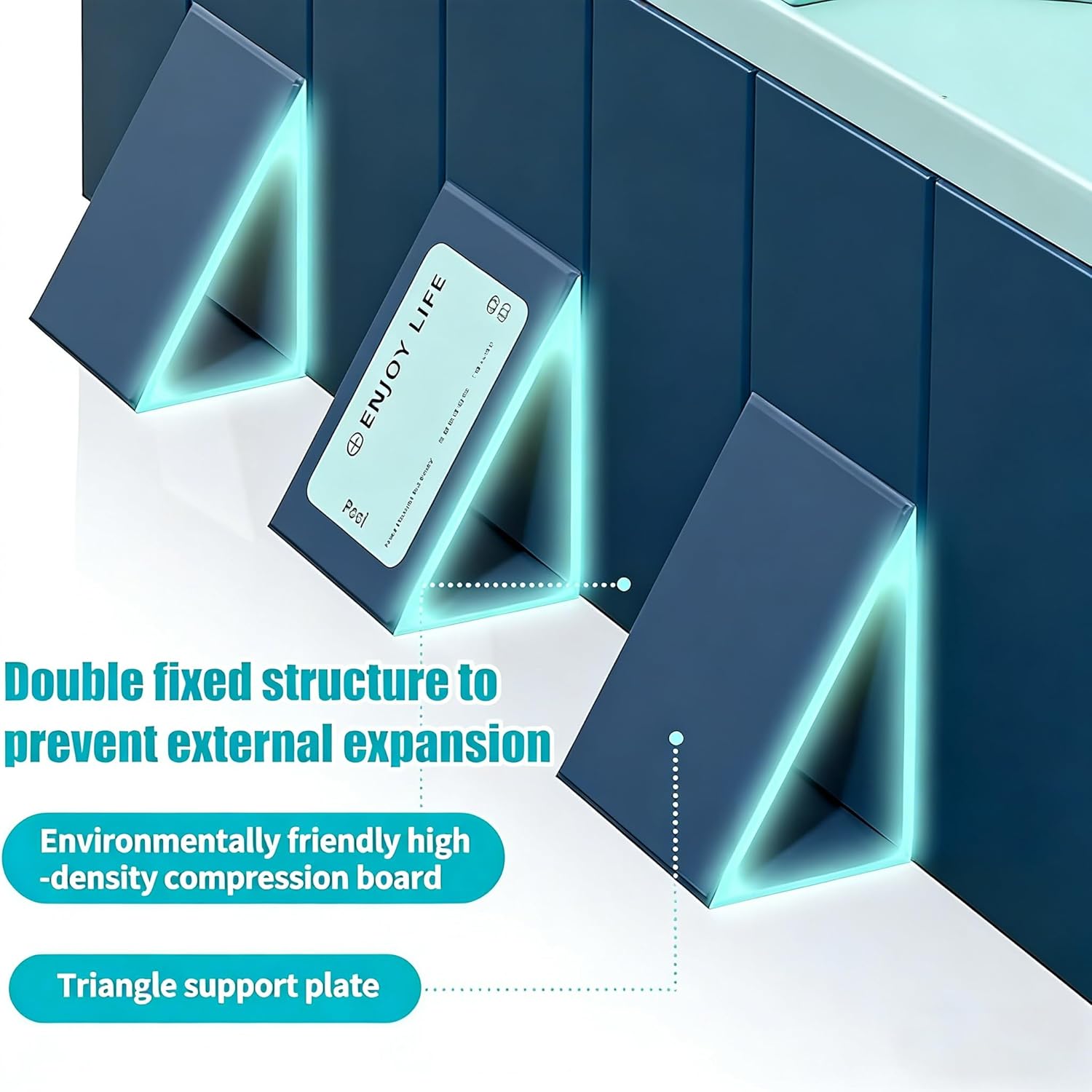 13FT Foldable Kiddie Swimming Pool - Extra-Large, Non-Inflatable, Wooden, Hard Plastic Collapsible, Family Outdoor Party Rectangular Pool for Kids, Adults, Pet Dogs (160''x94''x20'')