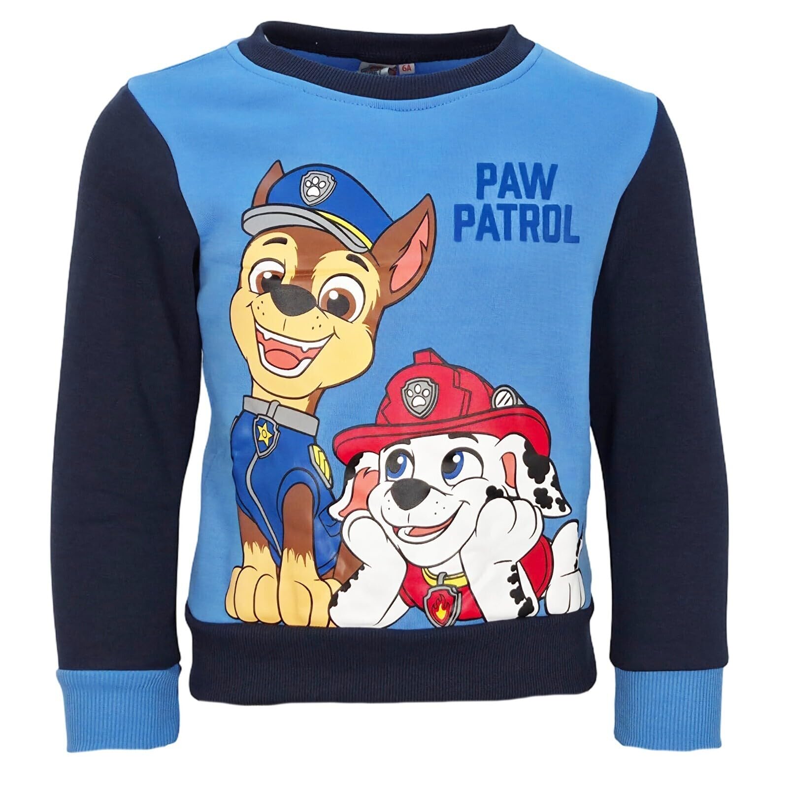 Paw Patrol Jungen Pullover Chase & Marshall – Kinder Sweatshirt mit Langarm – Größen 92–128 – Weicher Pulli aus Polyester in Blau oder Grau