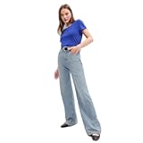 Womens High Rise Wide Leg Jeans