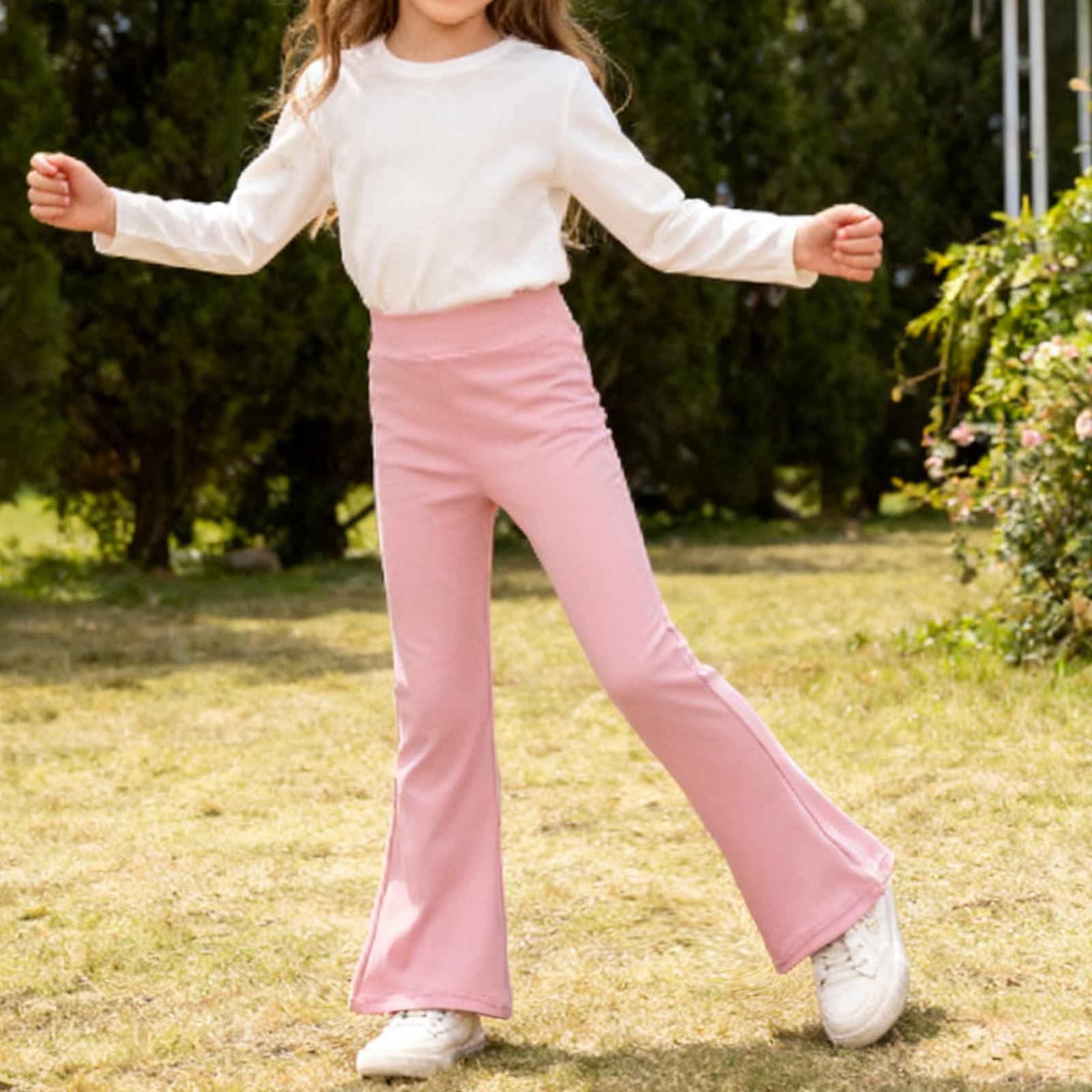 Chicduo 6er-Pack ausgestellte Leggings für Mädchen, Bootcut-Hosen, Mädchen, hohe Taille, Yoga, ausgestellte Hosen