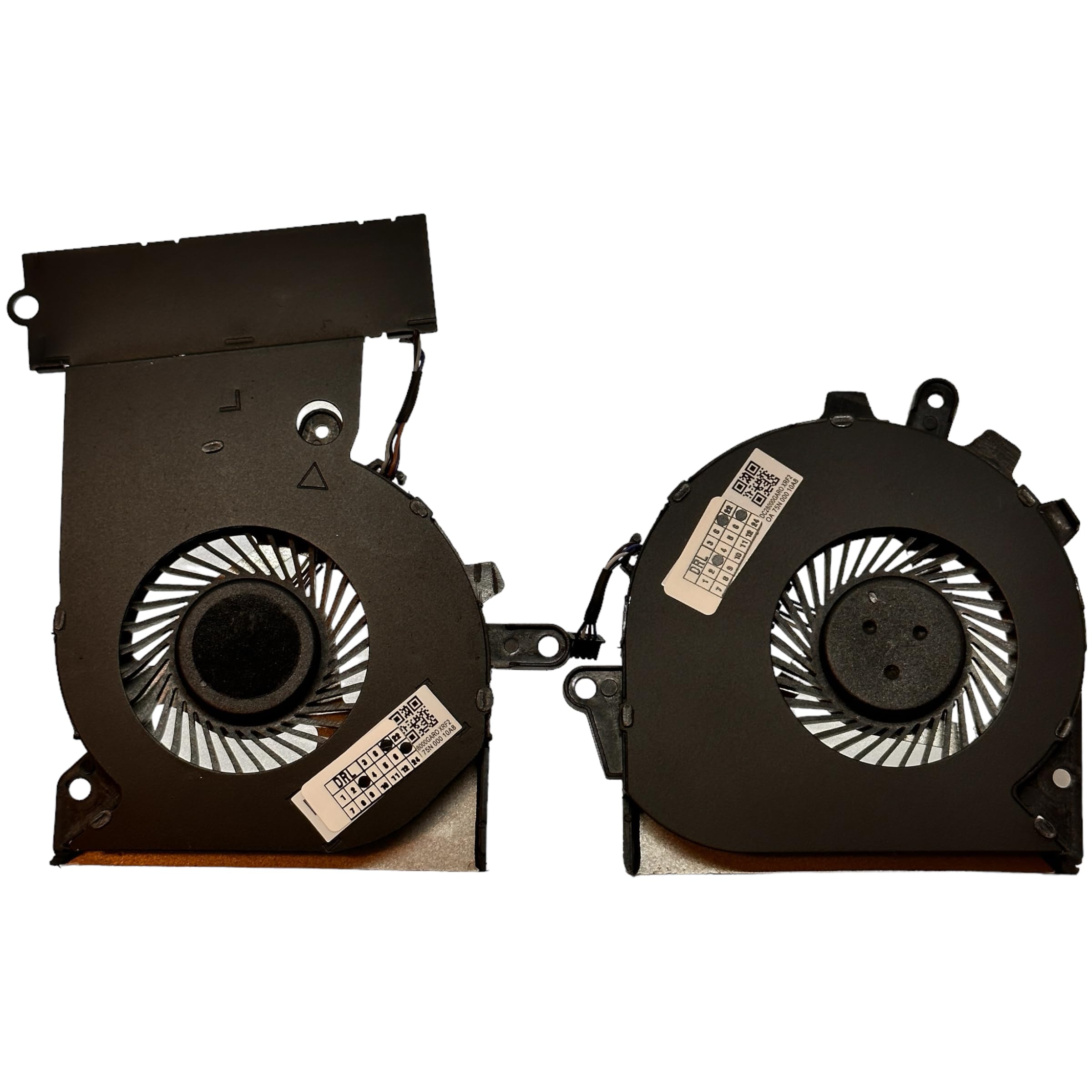 Cooling fan set (CPU+GPU) for HP Omen 15-CE, models NFB76A05H-001, NFB74A05H-001, NS85B00-16M02, NS85B00-16M03, 929455-001, 929456-001, L22261-001
