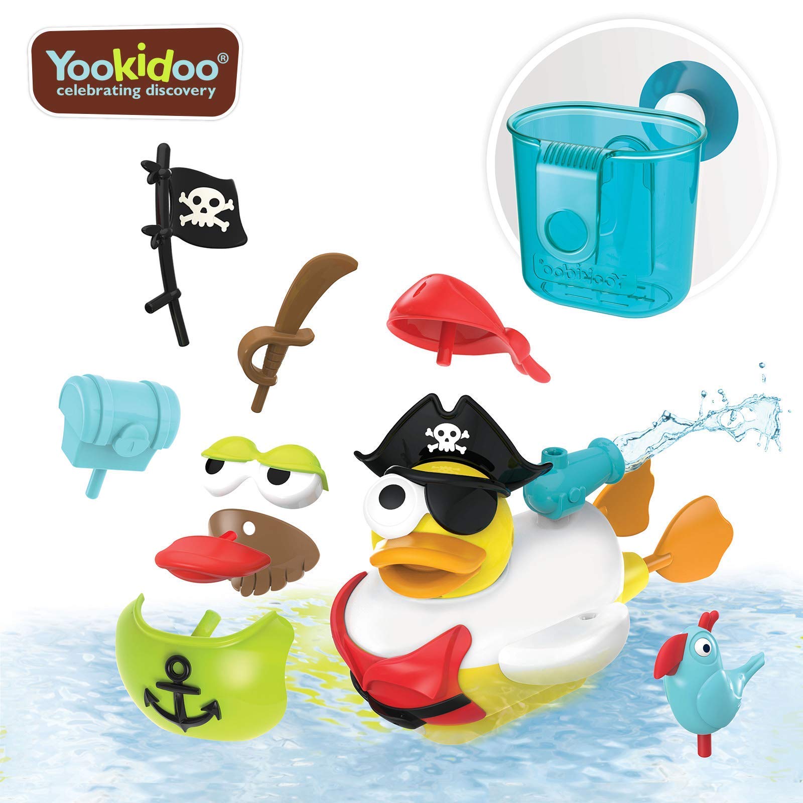 Buy Yookidoo Jet Duck Pirate Bath Toy with Powered Water Shooter