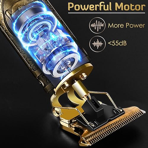 Miniatura 4 de Cortapelos para hombres, kit de recortadora de barba recargable profesional inalámbrica con peines guía