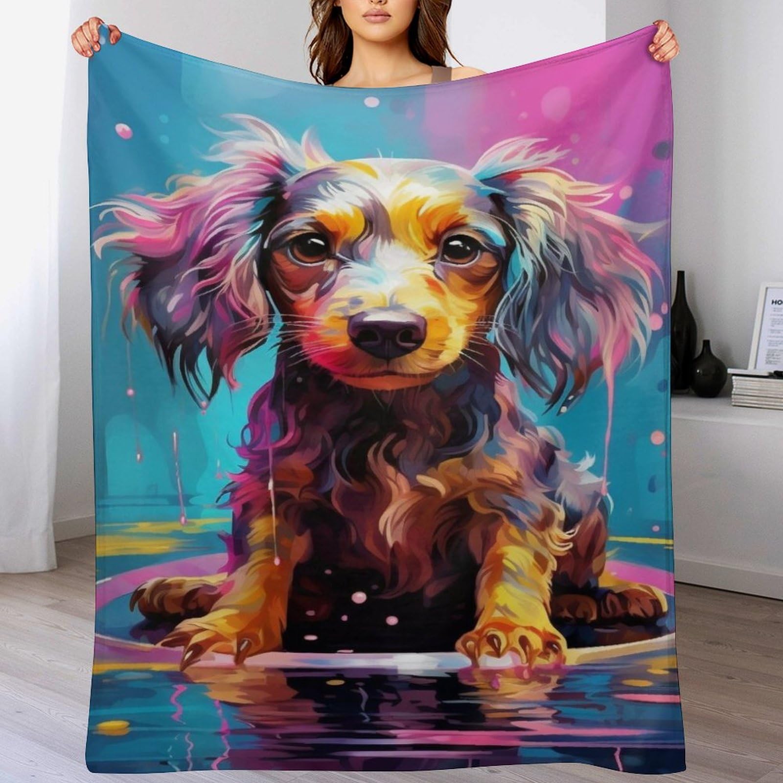 Manta de franela para perro de 140x180 cm para usar en las cuatro estaciones