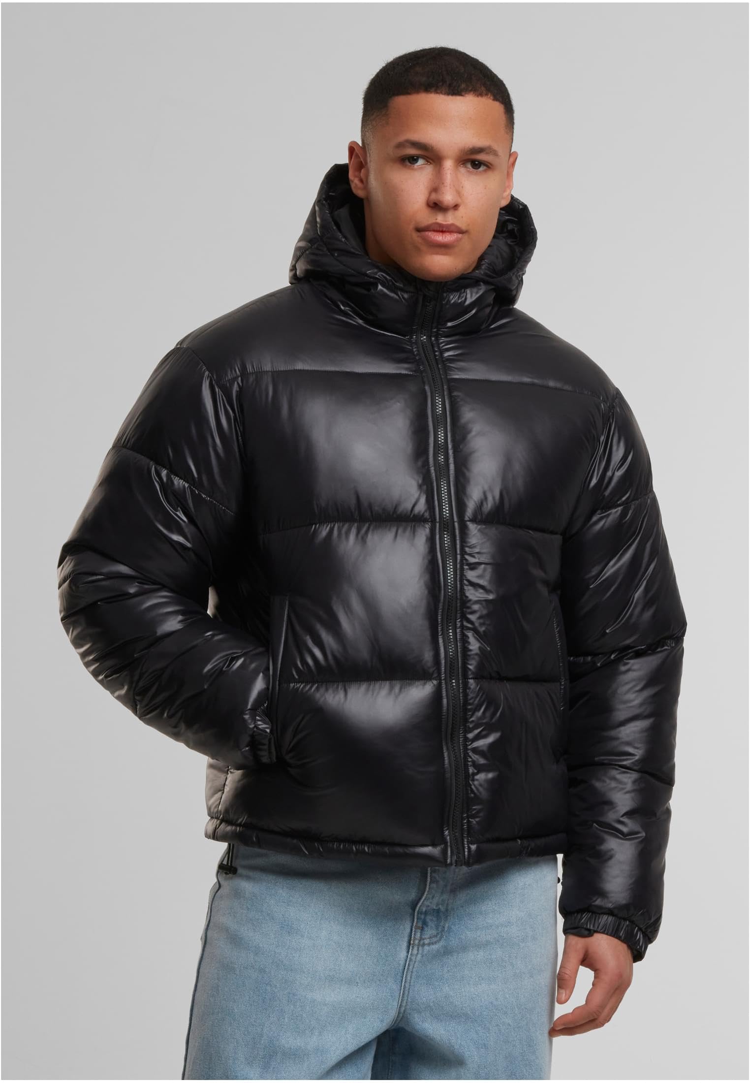 Urban Classics Tb7585-shiny Puffer Jacket With Hood Giacca Buffer Uomo (Pacco da 1)