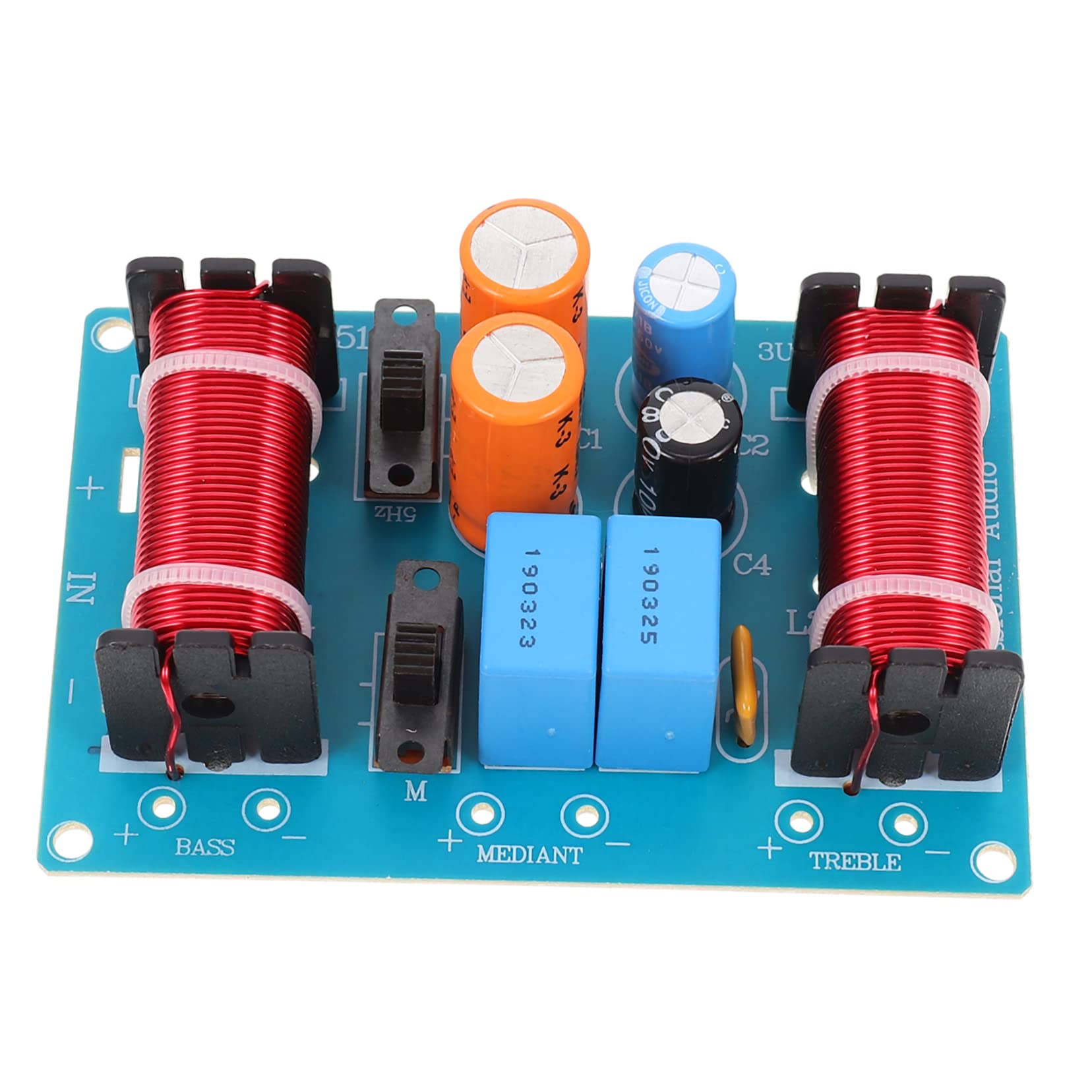 Diviseur de Bande Audio 3 Voies Professionnel pour Haut-Parleur Voiture et Golf Cart, 150w, Cuivre et Composants Électroniques, Protection des Aigus Facile à Installer