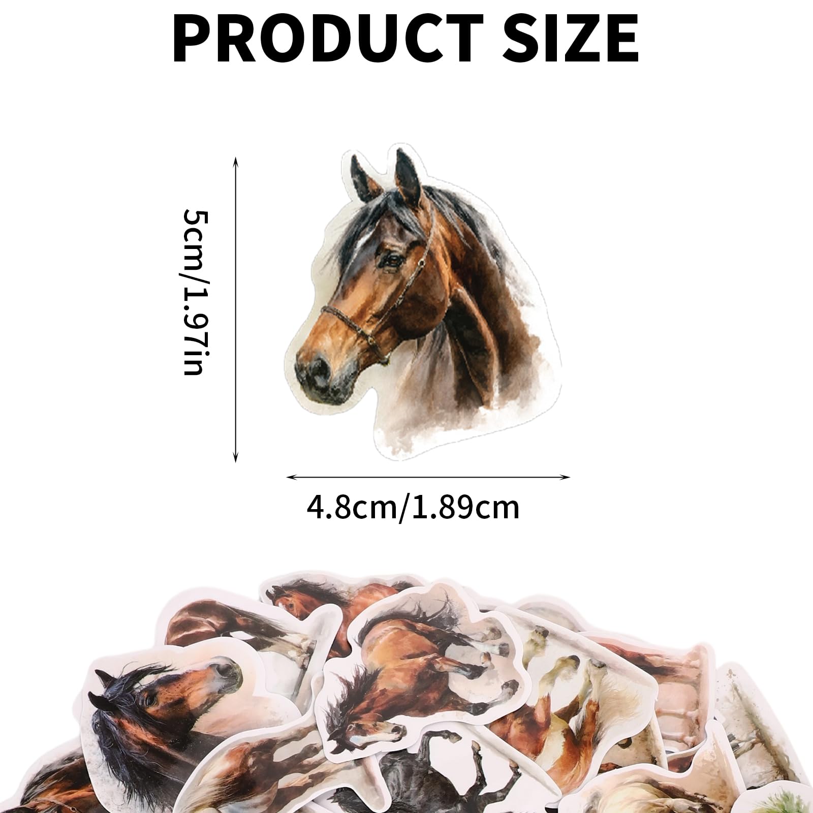 60pcs Horse Sticker - Image 2