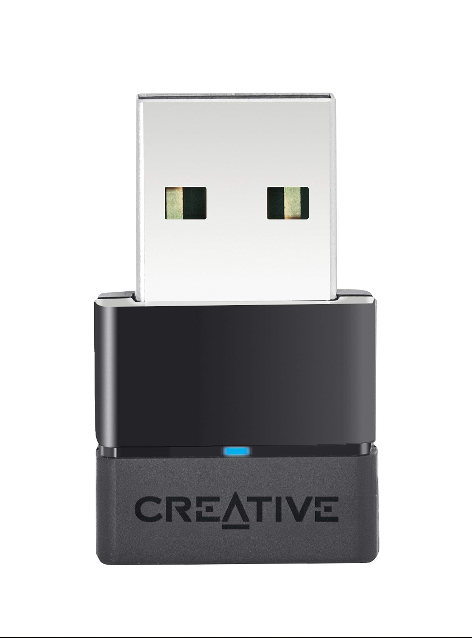 Creative BT-W2 Émetteur-récepteur audio USB Bluetooth avec aptX faible latence pour consoles PC, Mac et PS4 Noir