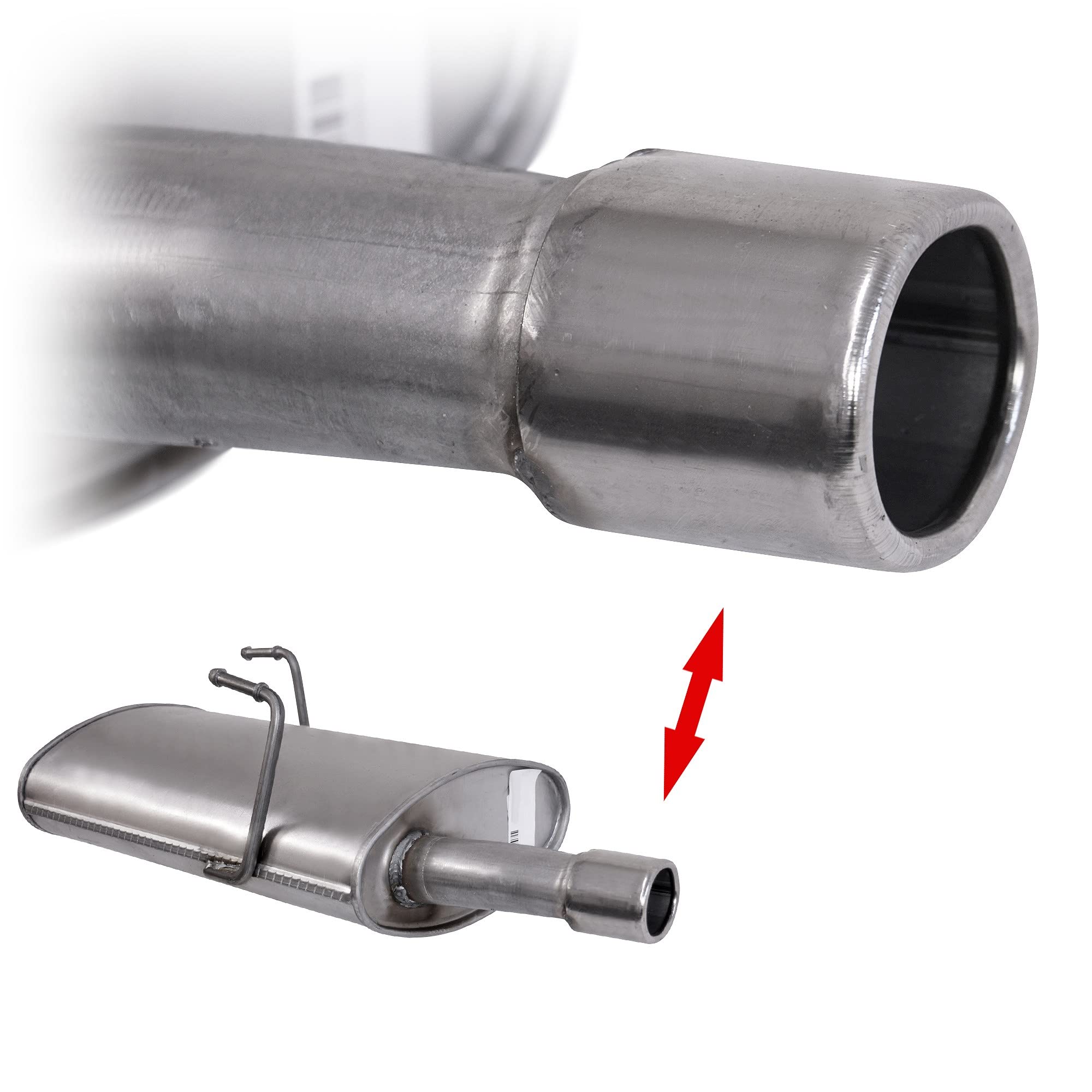 ATEC Germany Set di silenziatori di scarico 1x Silenziatore posteriore, con