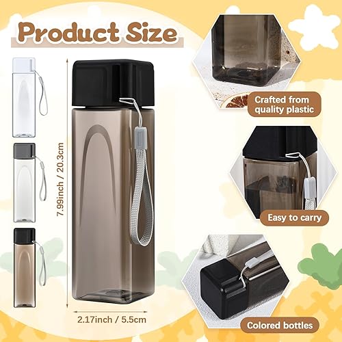 Vista 15 de Mifoci 30 botellas de agua a granel de 17 onzas de plástico para deportes de niños y adultos, contenedor portátil reutilizable a prueba de fugas